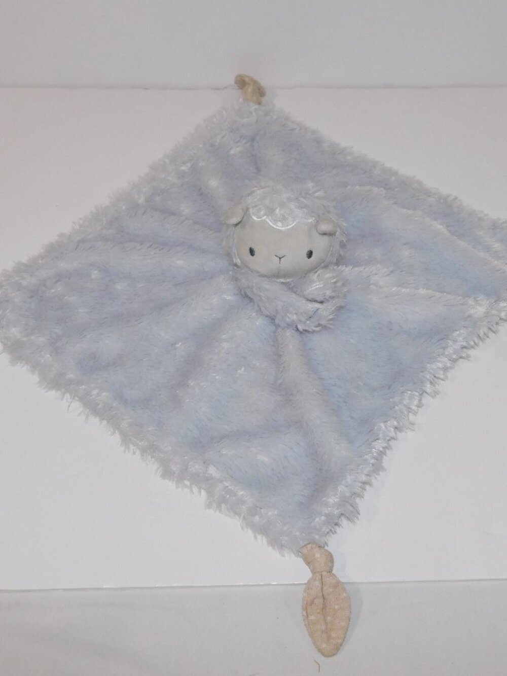 Kids II Ingenuity Gray Lamb Sheep Plush Blue Moons Security Blanket Baby Lovey